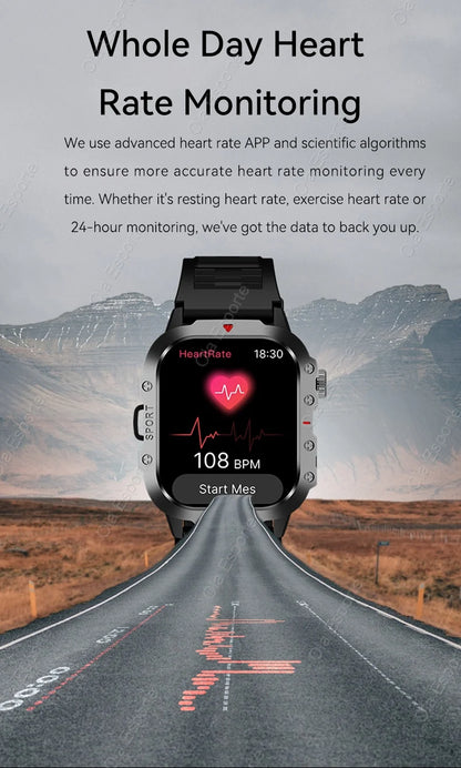 New GPS Sport Smart Watch Waterproof  BT Call MilitaryGrade Outdoor SmartWatch IP67 for Men Women Fashion Business SmartBracelet