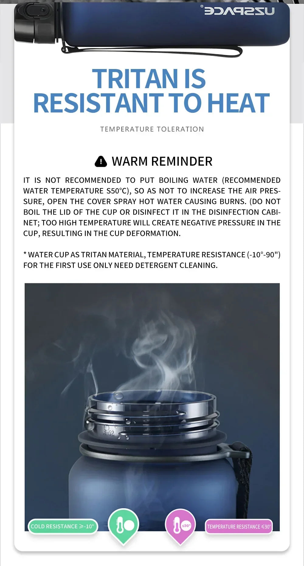 Auslaufsichere, BPA-freie Trinkflasche – Umweltfreundliche Sportflasche | 350 ml, 500 ml &amp; 1000 ml für Erwachsene &amp; Kinder