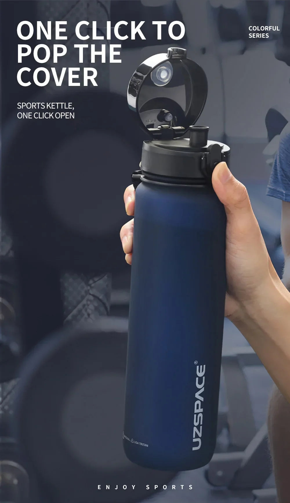 Auslaufsichere, BPA-freie Trinkflasche – Umweltfreundliche Sportflasche | 350 ml, 500 ml &amp; 1000 ml für Erwachsene &amp; Kinder