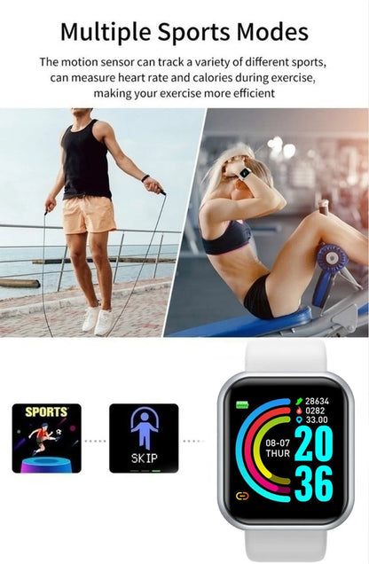 Smart Watch with Bluetooth - Fitness Tracker, Music Player & Sleep Monitor