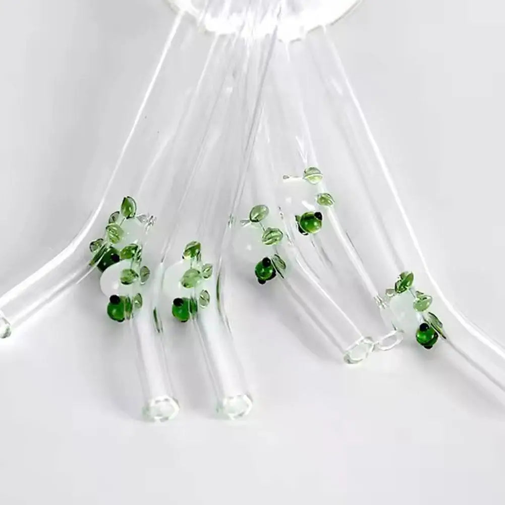 Wiederverwendbare Glasstrohhalme – Umweltfreundliche Trinkhalme | Vielseitig einsetzbar für Smoothies, Cocktails, Kaffee &amp; Bier