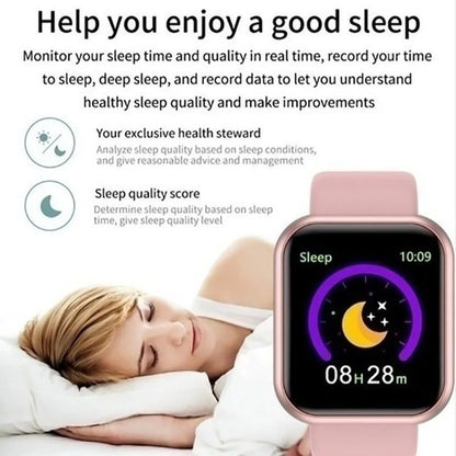 Smart Watch with Bluetooth - Fitness Tracker, Music Player & Sleep Monitor