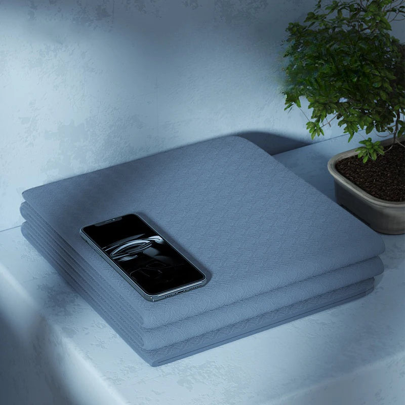 Tapis de yoga pliable et écologique - Tapis de fitness de voyage en TPE | Double face antidérapante pour le Pilates et les exercices au sol