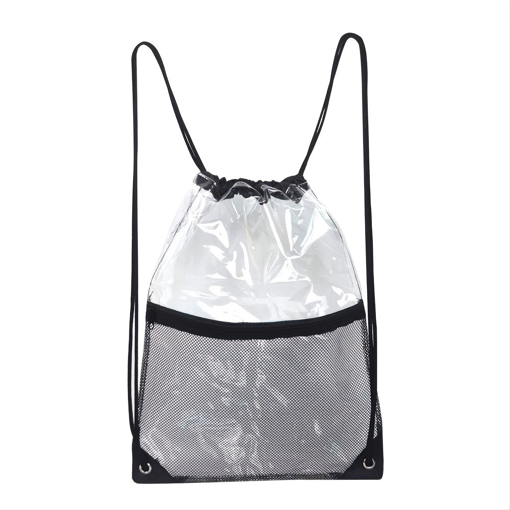 Sac à dos imperméable à cordon - Sac de sport transparent en PVC pour les voyages et le sport