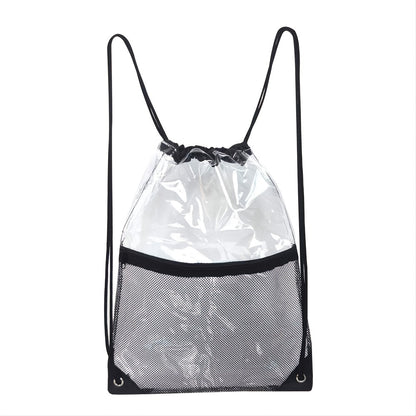 Sac à dos imperméable à cordon - Sac de sport transparent en PVC pour les voyages et le sport