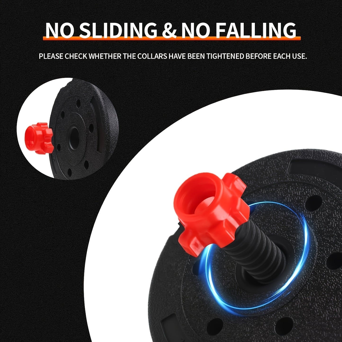 Ensemble d'haltères réglables 44 lbs - Poids de musculation à domicile 3 en 1 à changement rapide