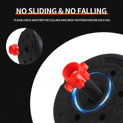 Ensemble d'haltères réglables 44 lbs - Poids de musculation à domicile 3 en 1 à changement rapide