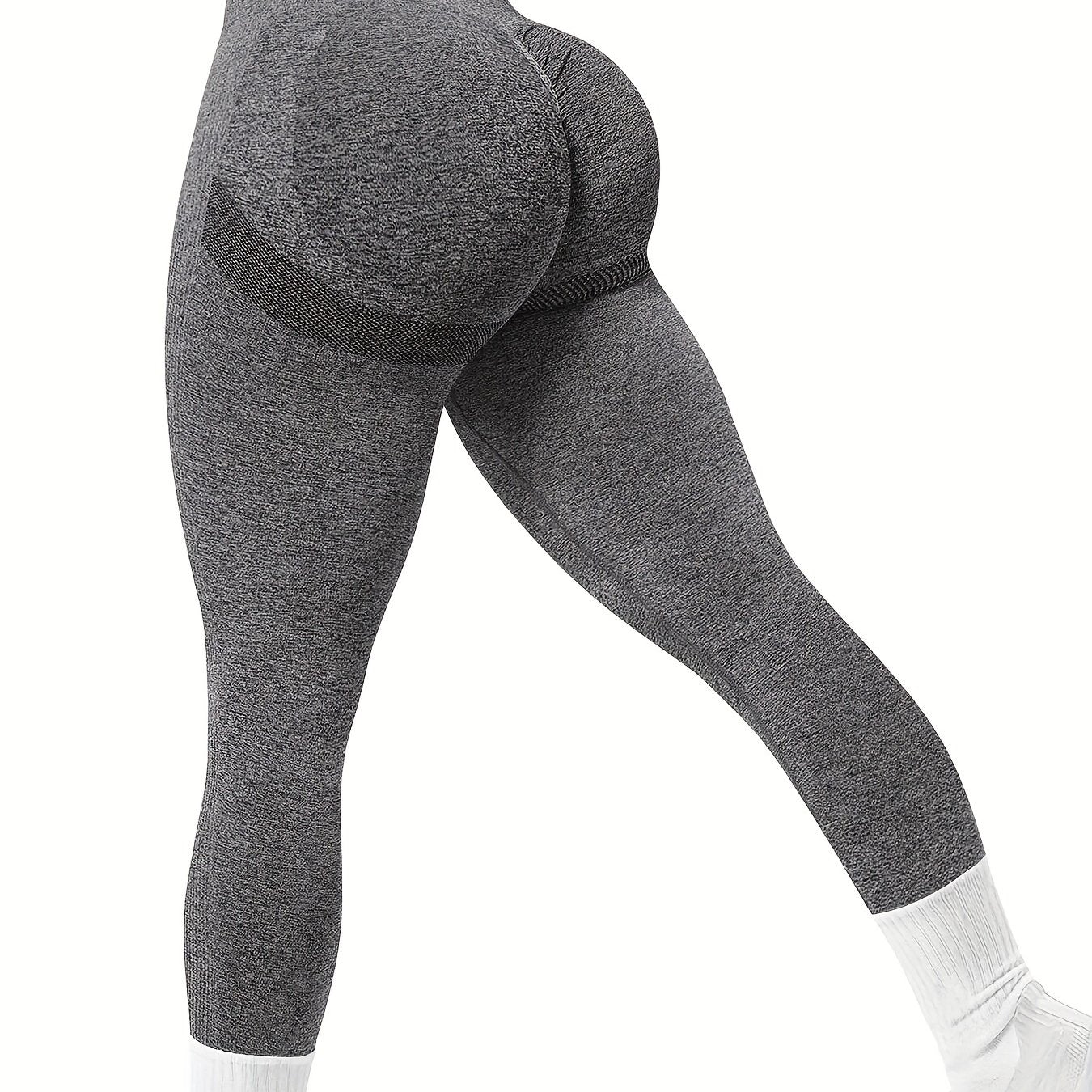 Leggings taille haute sans coutures pour femmes - Pantalon de yoga et de sport gainant pour le ventre