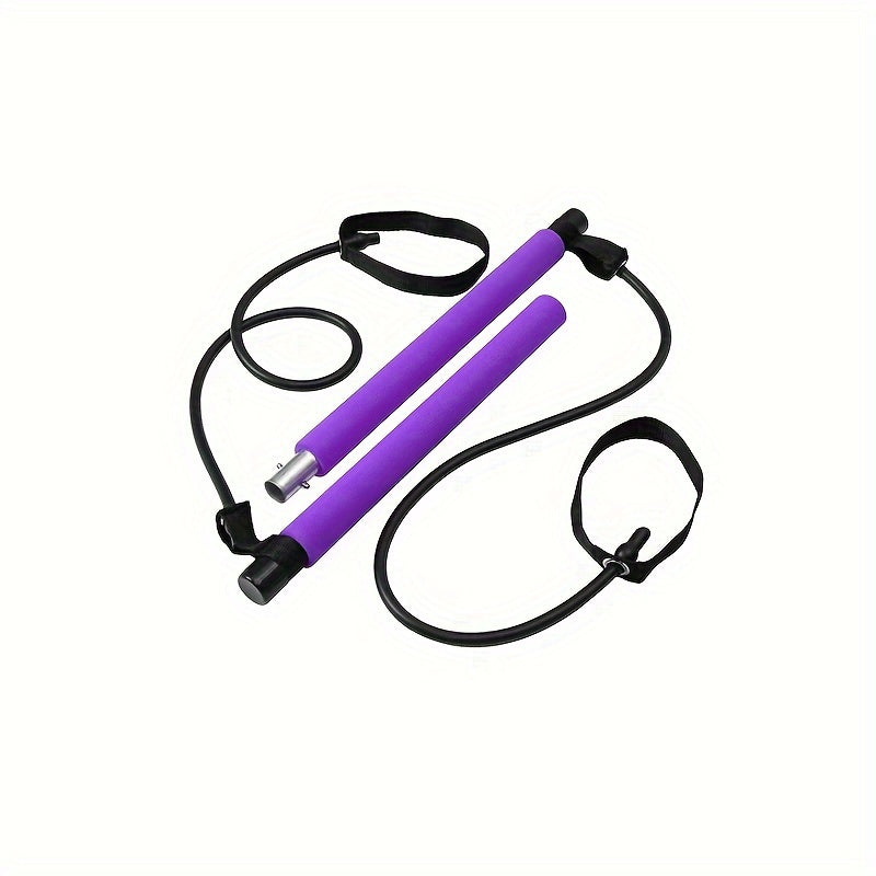 Pilates-Stange mit Widerstandsbändern – Tragbares Heimfitnessgerät