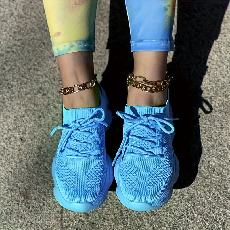 Baskets compensées en mesh pour femmes - Chaussures de sport légères et respirantes