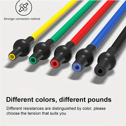 Pilates Resistance Rope with Handles - Yoga Fitness Training Band