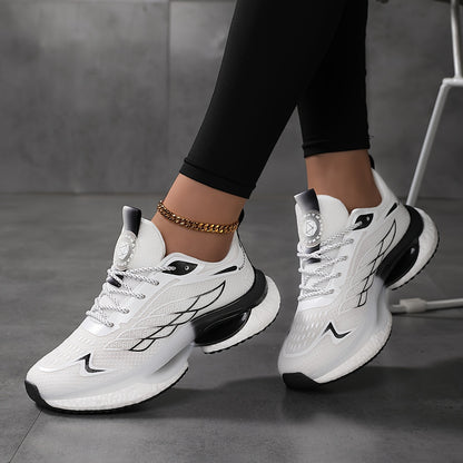 Atmungsaktive Damen-Sneaker mit Mesh-Einsatz und Plateau – Bequeme Sportschuhe für den ganzen Tag