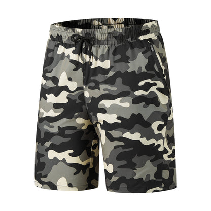 Short de sport performant pour homme - Short de gym stretch à séchage rapide avec poches zippées