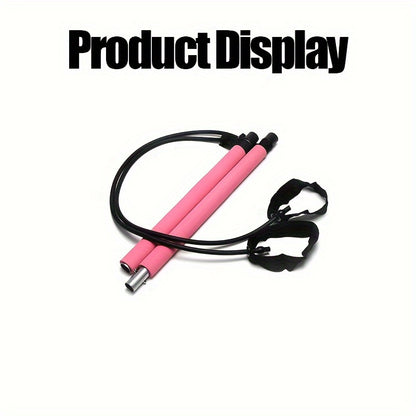 Pilates-Stange mit Widerstandsbändern – Tragbares Heimfitnessgerät