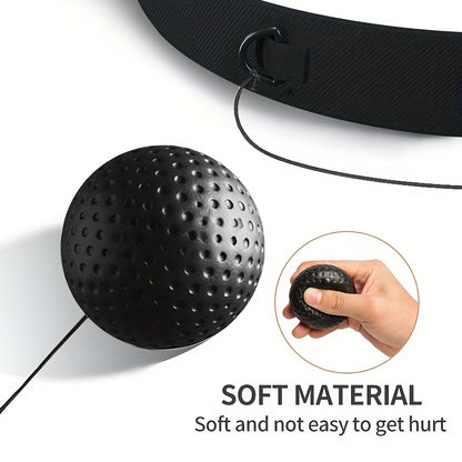 Ensemble de balles réflexes de boxe - Bandeau ajustable avec bandes pour les mains