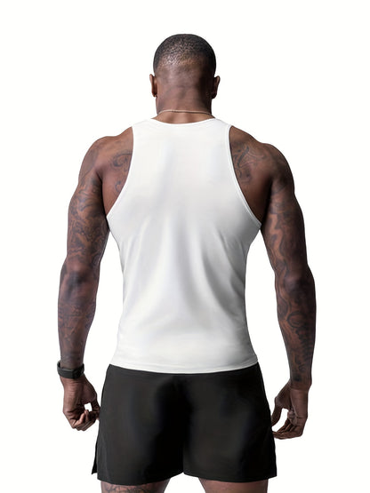 Muskelbetontes Tanktop für Herren – Schnelltrocknendes Bodybuilding-Fitnessshirt
