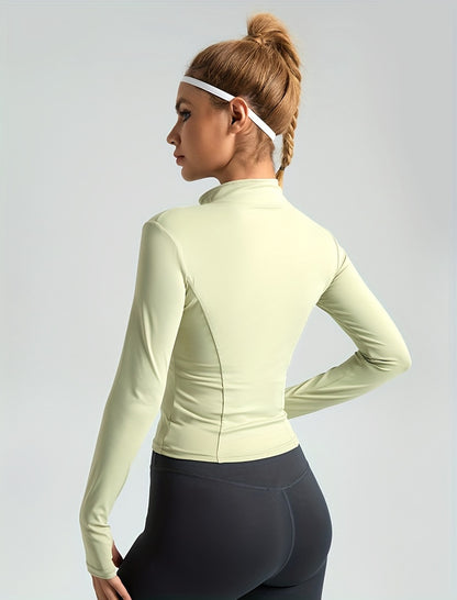 Veste de yoga performante pour femme - Vêtements de sport à fermeture éclair intégrale