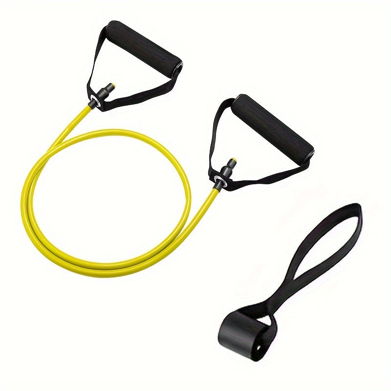 Pilates Resistance Rope with Handles - Yoga Fitness Training Band